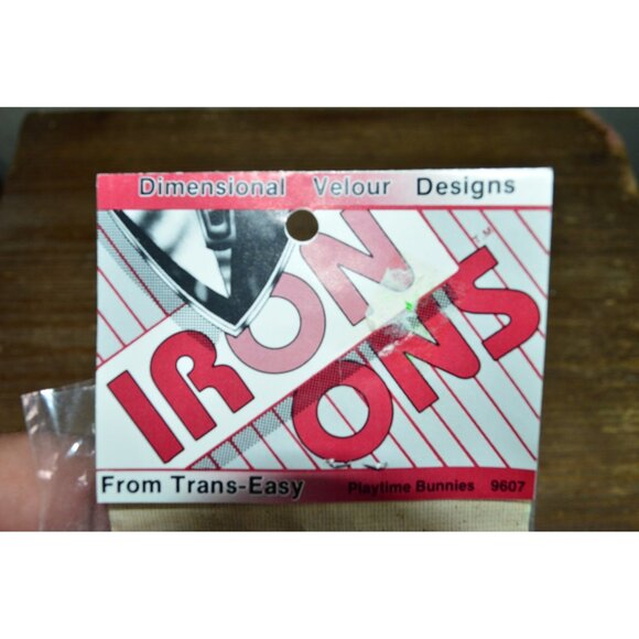 Vintage Playtime Bunnies Iron On Transfers Trans-Easy Springtime Velour Designs - Picture 2 of 5